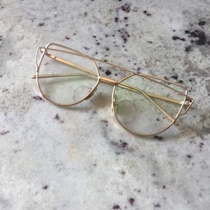 Brand New Gold Cat Eye Glasses